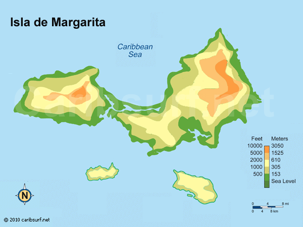 Isla de Margarita Satellite Map