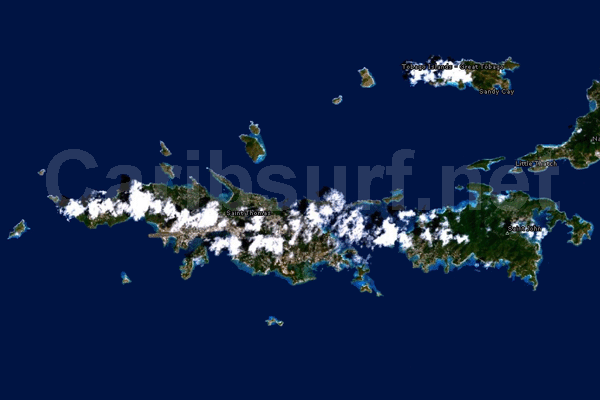 Saint Thomas and Saint John USVI Satellite Map